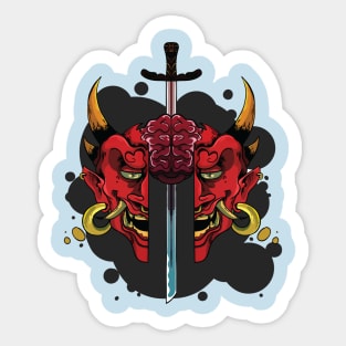 Hannya Mask Nontraditional Sticker